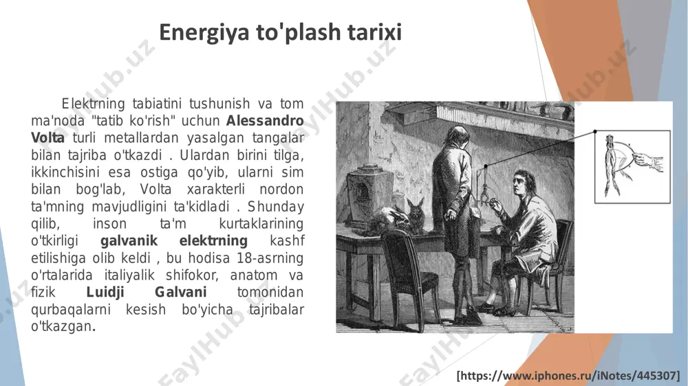 91 yilda alabama shtatining makintosh shahrida qurilgan. uning maqsadi elektr stantsiyalarida eng yuqori yuklarni yumshatishdir. [http://www.pvsm.ru/e-nergiya-i-e-lementy-pitaniya/92664#begin] havo kompressorlar bilan 538 ming kubometr hajmdagi yer osti omboriga (tabiiy tuz g'origa) haydaladi.m 77 atm bosimgacha. tarmoqdagi elektr energiyasi iste'moli kutilmaganda oshganda, havo chiqib, tizimga quvvat beradi. tankni pastroq ish bosimi 46 atmgacha bo'shatish uchun ketadigan vaqt 26 soatni tashkil etadi, bu vaqt davomida stansiya 110 mvt quvvat ishlab chiqaradi. [http://www.pvsm.ru/e-nergiya-i-e-lementy-pitaniya/92664#begin] kengaytirilgan temir yo'l energiyasini saqlash (advanced rail energy storage) texachapi shahrida (kaliforniya) g‘alati temir yo‘l bor: shamol esganda vagon tog‘ga chiqadi, tinchiganda esa dumalab tushadi.tizim samaradorligi 86% ni tashkil qiladi. va tizimning asosiy afzalliklari: - batareyalarga qaraganda hayot tsiklining arzonligi; - - gaesga qaraganda tezroq reaktsiya; va suv talab qilinmaydi, bu quruq hududlar uchun muhimdir. gravitatsion energiya saqlash moslamasi shamol generatorlari parki yonida qurilgan.eksperimental arava (5670 kg, 381 mm yo'l): [http://www.pvsm.ru/e-nergiya-i-e-lementy-pitaniya/85967#begin] advanced rail energy storage (ares) [http://www.pvsm.ru/e-nergiya-i-e-lementy-pitaniya/85967#begin] yangi energiya saqlash texnologiyasi yangi …