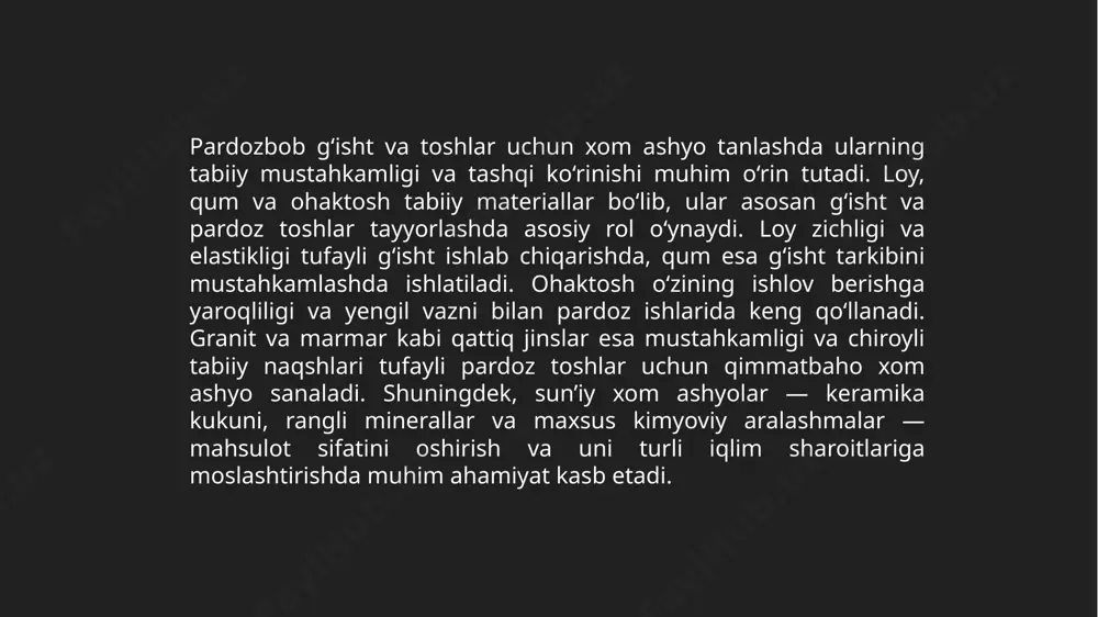 pardozbobg‘ishtvatoshlar uchun xomashyo - Page 4