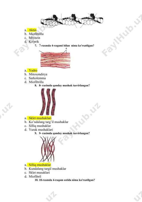 biologiya sinovlari test savollari - Page 2