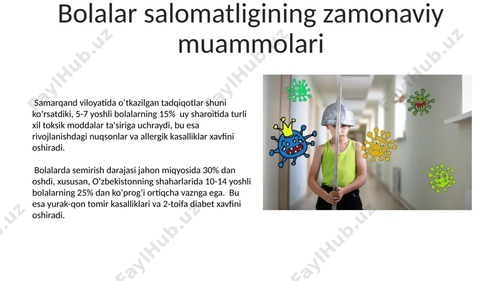 dagi avtomobil yoʻllari shovqini 50 db dan oshganda, bolalarning konsentratsiya qilish qobiliyati 15% ga pasayadi, bu esa oʻqishga salbiy taʼsir qiladi va stress darajasini oshiradi. e'tiboringiz uchun rahmat @taqdimot_robot image4.jpg image5.jpg image6.jpg image7.jpg image8.jpg image9.jpg image10.jpg image11.jpg image12.jpg image13.jpg image14.jpg image15.jpg image16.jpg image17.jpg image3.png image18.jpg image19.jpg image20.jpg image1.jpeg image2.jpeg