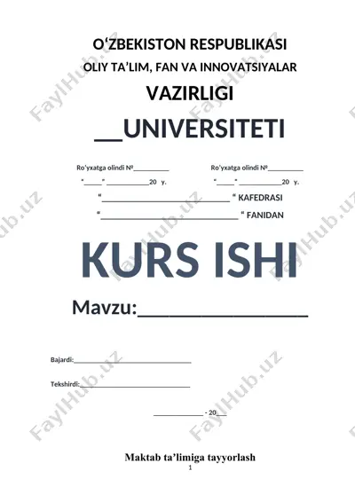 maktab taʼlimiga tayyorlash — DOCX