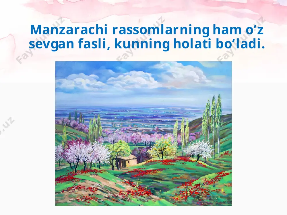 «tog‘da bahor» mavzusida kompozitsiya ishlash. 4- sinf - Page 4