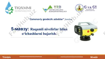 raqamli nivelir — PPTX