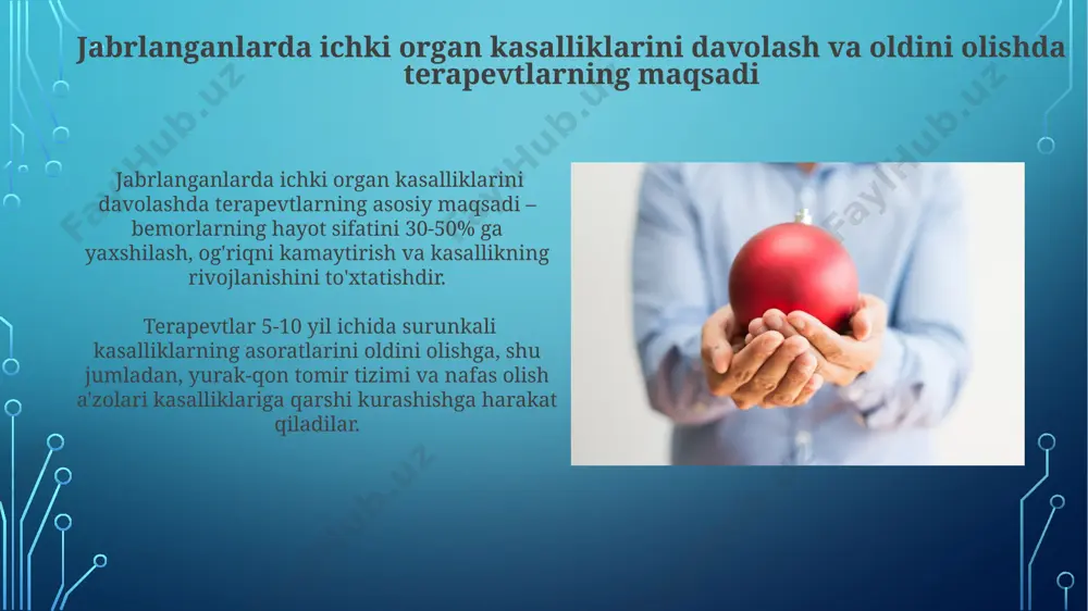 jabrlanganlarda ichki organ kasalliklarini davolash va oldini olish bo‘yicha terapevtlarning yondashuvi - Page 4