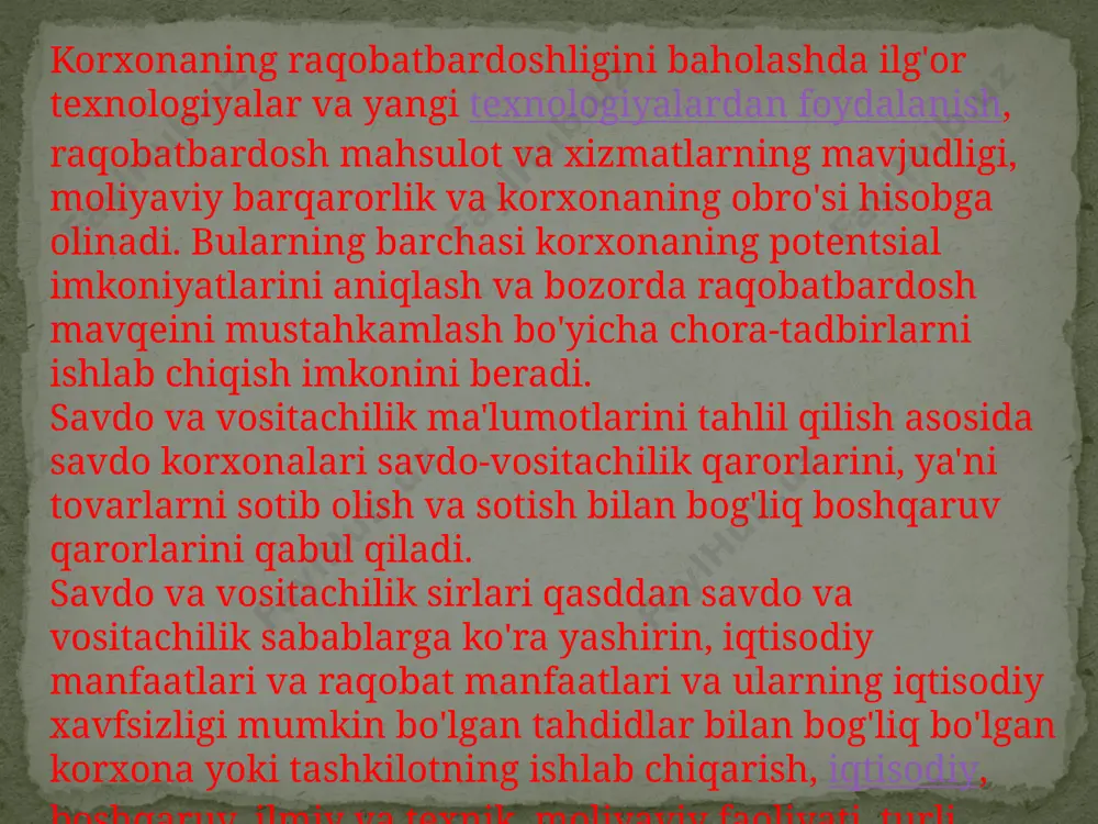 savdo vositachilik korxonalarini faoliyatini ilmiy baholash - Page 4