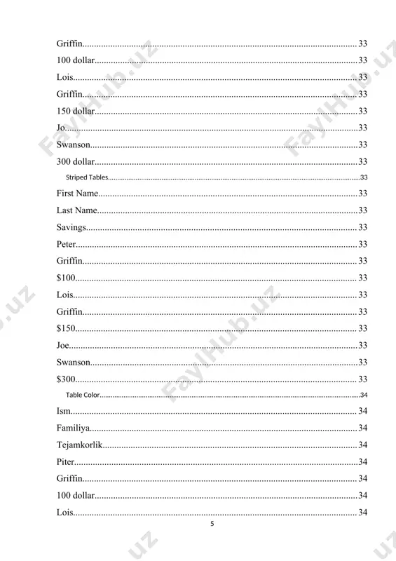 i bir yoki bir nechta tegini o'z ichiga oladi. quyidagi tartibda ishlatiladi: tegi ichida, va elementlaridan keyin, shuningdek har qanday , va elementlaridan oldin. maslahat , va elementlari jadvalning default holatiga ta'sir qilmaydi. biroq, ushbu elementlarga still berish uchun cssdan foydalanish mumkin! brauzerlar qo'llab-quvvatlashi global atributlar tegi global atributlarni ham qo'llab-quvvatlaydi. hodisa atributlari tegi html hodisa atributlarni ham qo'llab-quvvatlaydi. default css sozlamalari ko'p brauzerlarda elementida quyidagi default stillar berilgan bo'ladi: thead { display: table-header-group; vertical-align: middle; border-color: inherit; } html tegi ta'rifi va qo'llanilishi tegi html jadvalidagi asosiy qismni guruhlash uchun ishlatiladi. elementi va elementlari bilan birgalikda jadvalning qism(sarlavha qism, asosiy qism, pastki qism)larini belgilash uchun ishlatiladi. brauzerlar ushbu elementlardan jadval tanasini sarlavha va pastki qismdan mustaqil ravishda aylantirish uchun foydalanishi mumkin. bundan tashqari, bir nechta sahifani o'z ichiga olgan katta jadvalni chop etishda ushbu thead va tfoot elementlari jadval har bir sahifaning yuqori va pastki qismida chop etish imkonini …
