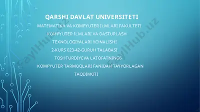 mobil internet texnologiyalari — PPTX
