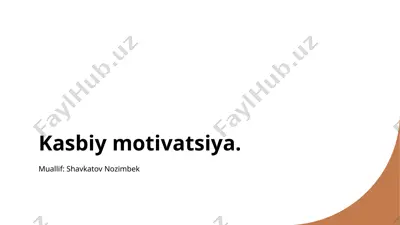kasbiy motivatsiya — PPTX