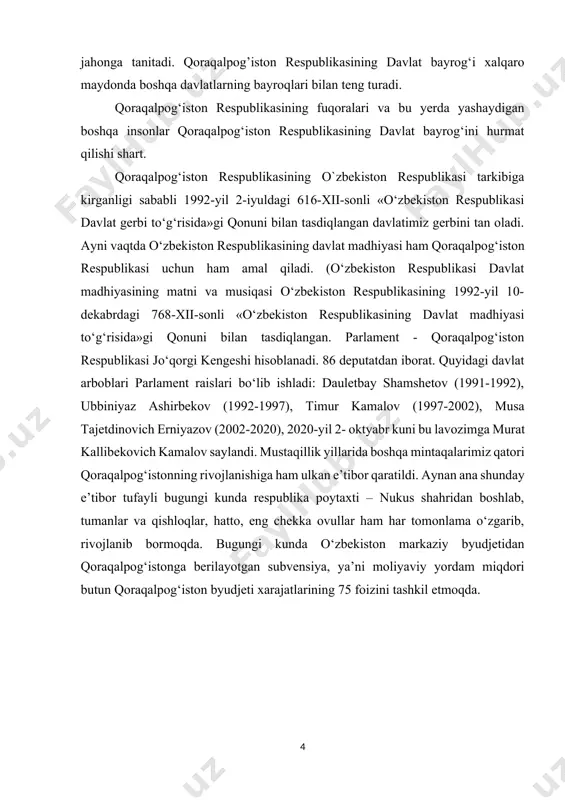 ytaxti – nukus shahridan boshlab, tumanlar va qishloqlar, hatto, eng chekka ovullar ham har tomonlama o‘zgarib, rivojlanib bormoqda. bugungi kunda o‘zbekiston markaziy byudjetidan qoraqalpog‘istonga berilayotgan subvensiya, ya’ni moliyaviy yordam miqdori butun qoraqalpog‘iston byudjeti xarajatlarining 75 foizini tashkil etmoqda. 1. qoraqalpog‘istonda ekologiya muammolari zamonaviy dunyoda kundalik hayotimizda duch keladigan narsalar havoning ifloslanishi va atrofmuhit muammolaridir. bular butun dunyoda asosiy va muhim muammolardan biridir. dunyoning har bir burchagida bunday o‘zgarishlarning oldini olishga katta e’tibor qaratilmoqda. atmosferaning ifloslanishi turli omillar ta'sirida yuzaga kelgan bo‘lsa-da, buning uchun birinchi navbatda inson faoliyati sabab bo‘ladi. texnologiyaning rivojlanishi fotoalbom yoqilg'ilarni yoqish kabi havo ifloslanishining asosiy sabablaridan biridir. issiqxona gazlari, zavod va erdan chiqariladigan zaharli gazlar ekologiyani chalg'ituvchi muhim omil hisoblanadi. bugungi kunda har bir oilada ikki yoki undan ortiq avtomobil borligini inkor etib bo‘lmaydi. demak, bitta oilada kamida ikki kishi mashina boshqaradi. tashishdan chiqadigan chiqindi gazlar havoga kiradi va havoni zaharli moddalar bilan ta'minlaydi. chiqindilarni tashlab, ochiq …
