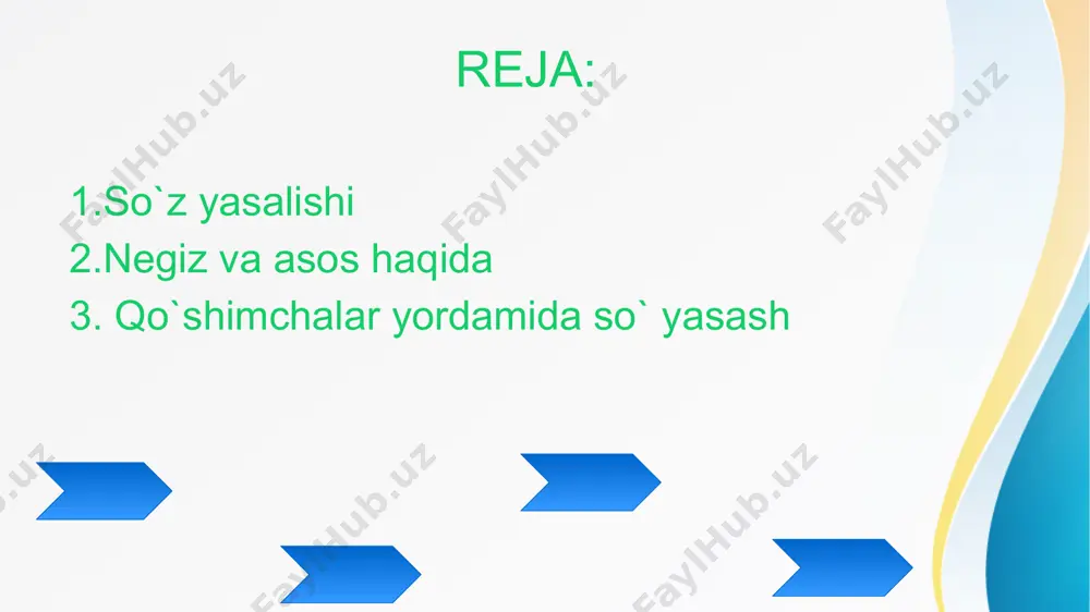 qo'shim chalar -ul+us, -cul+us, -ul+um ,- culum otlarga kichraytirish m a’nosini beradi: globulus — soqqacha tuberculum — do`mboqcha capitulum — boshcha granulum — donacha ko‘pchilik dori nomlari sun’iy ravishda hosil qilinib, ular bir necha so‘z bo'laklari orqali ifodalanishi mumkin. bunday so'z qismlari dorining kimyoviy tarkibi, davolash ta’siri yoki farmakologik tavsifi haqida ma ’lumot beradi. masalan,ampicillinum, bicillinum dori nomlaridagi cillin+um so‘z yasovchi qismi shu dorilarning antibiotik guruhiga tegishli ekanini ko`rsatadi. e`tiboringiz uchun rahmat image1.jpeg image3.jpeg image4.png image5.png image6.png image7.png image8.png image9.png image10.png image11.png image12.png image2.jpeg /docprops/thumbnail.jpeg