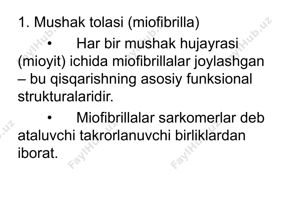 mushak qisqarish mexanizmi morfologik asoslari - Page 3