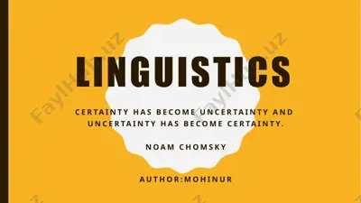 linguistics — PPTX