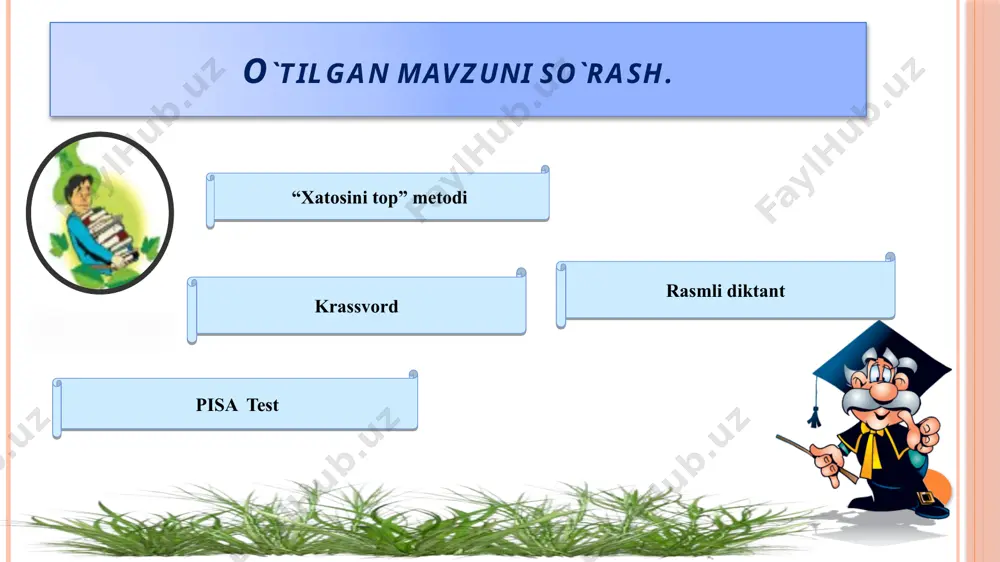 ’palla endospermdan tashkil topgan. ularga bug‘doy, arpa, suli, makkajo‘xori kabi o‘simliklar kiradi. yer yuzida eng ko’p tarqalgan bir urugpallali o’simliklardan biri bug’doydir bug’doyning urug’i (don) i cho’ziq shaklda. uning sirti yupqa sariq po’st bilan qoplangan. bu po’sti qo’shilib o’sgan ikkita qobiqdan iborat. bug’doy meva qobig’i ichkisi esa urug’ po’sti xisoblanadi. bug’doy, arpa, javdar, suli, sholi, makkajuxori, kabi o’simliklarning urug’i don deb yuritiladi. urug’ning aksariyat qismi endospermda oziq moddalar to’plamini tashkil etuvchi hujayralardan iborat. urug’ning tarkibi. 0‘simliklaming turiga qarab urug‘ning tarkibi har xil bo‘ladi. urug‘ tashqaridan quruq bo‘lib ko‘rinishiga qaramay, uning tarkibida oz miqdorda suv bo‘ladi. buni bilish uchun probirkaga bug‘doy yoki boshqa o’simlik urug‘idan solib, uni alanga ustida tutib qizdiramiz. qizdirilganda ko’p vaqt o’tmasdan probirka devorida hosil bo’gan suv tomchilarininko’rish mumkin agar urug’ni qizdirish davom ettirilsa u tutay boshlaydi kuygan hid tarqalib urug’ yorilib yorilib ketadi, bunda urug’ning asosiy qismini tashkil qilgan organik moddalar kuyadi. urug’ asta sekin kuyib probirka …