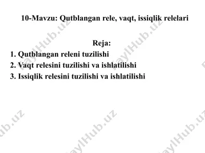 vaqt relalari — PPTX