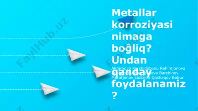 metallar korroziyasi — PPTX