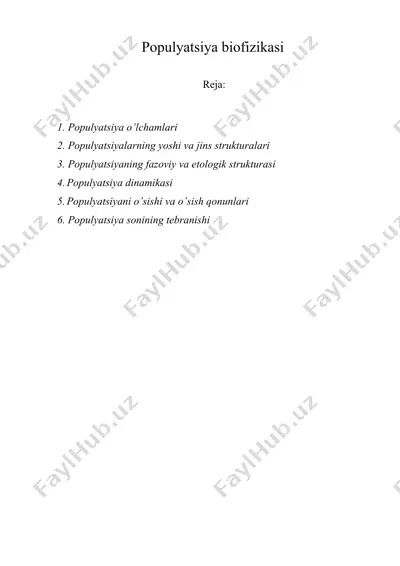 pоpulyatsiya biоfizikаsi — DOCX