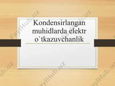 elektroʻtkazuvchanlik — PPTX