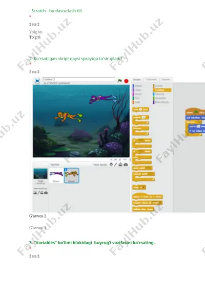 scratch - dasturlash tili — DOCX