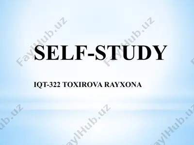 iqt-322 toxirova rayxona — PPTX