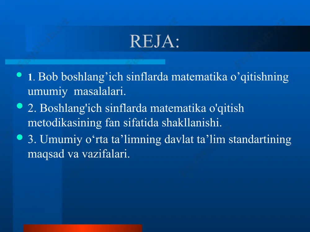 darajasiga bog`liq, shuningdek, dars alohida qismlarning o`zaro bog`liqligini qanday amalga oshirilishiga, o`quvchilarning nazariy va metodik tayyorgarligiga bog`liq. hozirgi zamon o`qituvchisi o`zida yuqori professional pedagogik madaniyatni, demokratik kelajkni ko`ra bilish sifatlarini mujassamlashtirish; o`zi o`qitadigan fanning so`nggi yutuqlarini, pedagogik va metodik nazariyani yaxshi bilish; psixologiya ma'lumotlariga asoslanishi; o`quvchilarning aqliy va axloqiy rivojlanishi usullarini izlashi kerak. dars samaradorligi o`quv materialining mazmuni bilan uni o`qitish metodlari bilan o`quvchilarning faoliyatlari orasidagi bog`lanishlarning darajasiga bog`liq, shuningdek, dars alohida qismlarning o`zaro bog`liqligini qanday amalga oshirilishiga, o`quvchilarning nazariy va metodik tayyorgarligiga bog`liq. 1. murakkab darslar - boshlang`ich sinflarda eng ko`p o`tiladi. tuzilishi: 1. uy vazifasini tekshirish. 2. maxsus og`zaki mashqlar. 3. o`quvchilar oldiga dars maqsadini qo`yish. 4. yangi materialni idrok qilishga tayyorlash. 5. yangi materialni o`rganish. 6. yangi materialni mustahkamlash. 7. o`tilganlarni takrorlash. 8. darsni yakunlash va uyga vazifa berish. yangi materialni o`rganish darslari - murakkab va yangi materialni o`rganish darslari tuzilishi jihatidan o`xshash. ammo, yangi materialni o`rganish …
