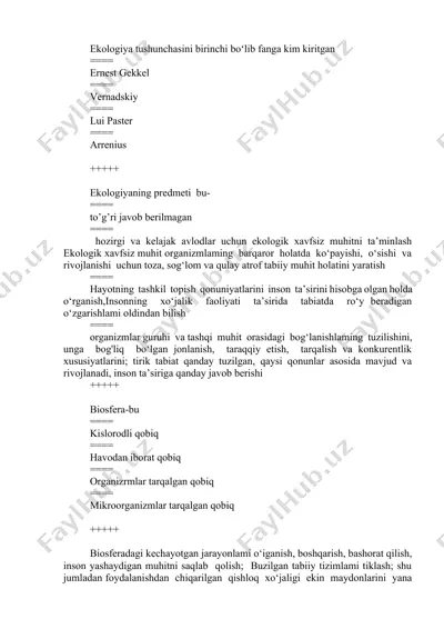 ekologiya tushunchasi — DOCX