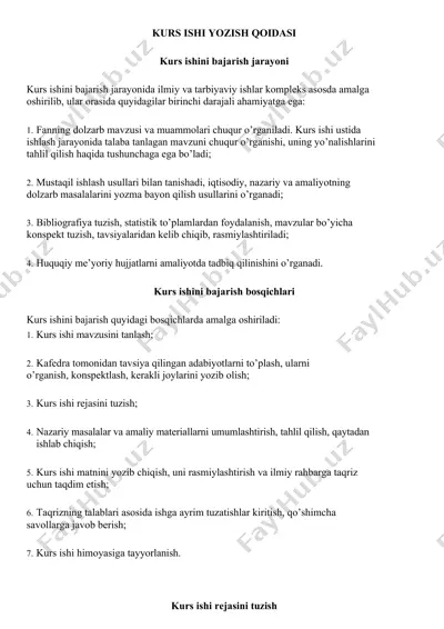 kurs ishi yozish qoidasi — DOCX