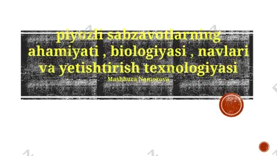 sarimsoq navlari — PPTX