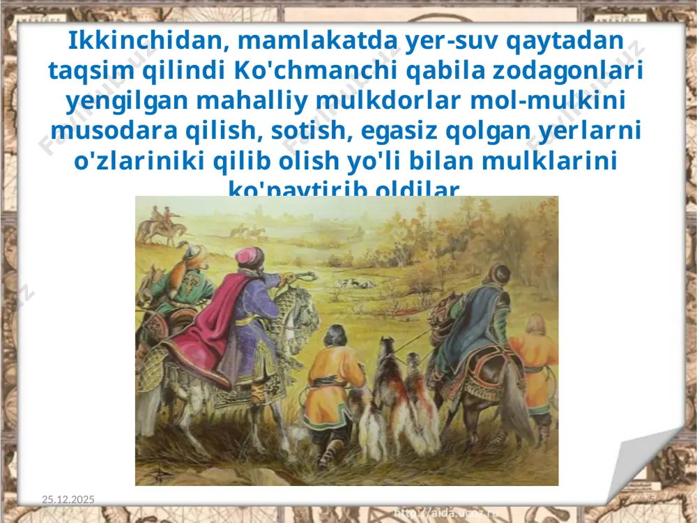 xvi asrda buxoro xonligida ijtimoiy-iqtisodiy hayot shayboniylar o'tkazgan islohotlar 8-sinf - Page 5