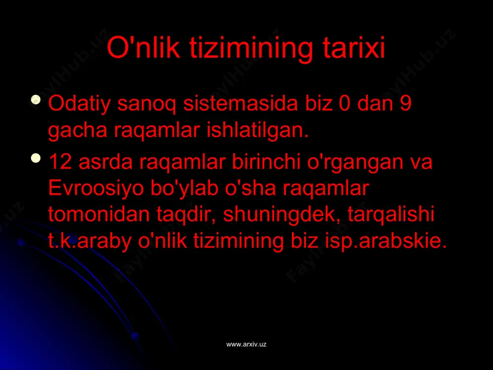 ushr soni tizimi - Page 2