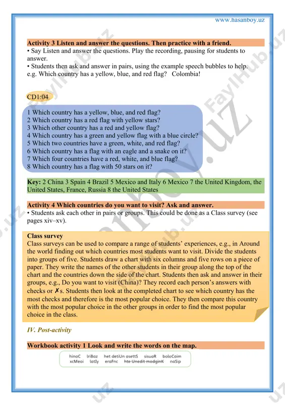 countries around the world 5-sinflar uchun - Page 5