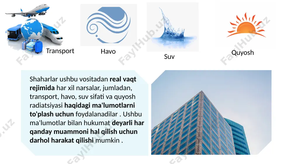 muvofiqlashtirib, ularni yopiq tizim doirasida yagona tizim sifatida ishlashga imkon beruvchi ushbu yechimlar mavjud. suv tozalash inshooti va markaziy issiqlik tarmog'idagi ko'plab energiya talab qiladigan nasoslar kechayu kunduz ishlashi shart emas. zavod va tarmoq uzluksiz ishlayotgan bo'lsa ham, nasoslarni elektr energiyasi narxi eng past bo'lganda, tanqislik xavfisiz ishlashni rejalashtirish mumkin. odatda, issiqlik ishlab chiqaradigan kombinatsiyalangan issiqlik elektr stantsiyasi elektr energiyasini ishlab chiqarishni yon mahsulot deb hisoblaydi, u narx o'zgarishi va bozordagi o'zgaruvchanlikni hisobga olmagan holda sotadi. ishlab chiqarishni bozor ehtiyojlarini qondirish uchun optimallashtirish orqali, bozorga eng yuqori davrda energiya yetkazib berish orqali daromadlarni ko'paytirishi mumkin. stansiya shahardagi suv va markazlashtirilgan issiqlik nasoslarini eng qizg‘in vaqtlarda quvvatlaydi va talab yuqori bo‘lganda sotish uchun ortiqcha quvvatga ega. 5g ulanishi 5g dan foydalanish ko’plab qulayliklar va imkoniyatlarga olib keladi. ko’proq natijaga erishiladi. suv, elektr energiya xizmatlarni o'zaro bog'lash orqali shaharlar operatsion xarajatlarni, energiya sarfini va ifloslanishni kamaytiradigan yangi optimallashtirish kuchlarini ishga tushirishi mumkin. …