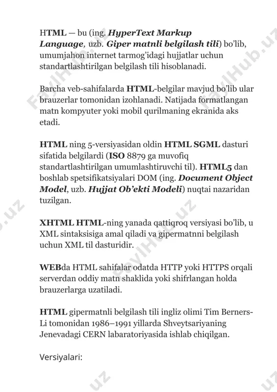 un biz teglarni yozib oldik: endi matnimizni “.html” formatda saqlaymiz : mana bizning web saxifa tayyor: image1.png image2.png image3.png