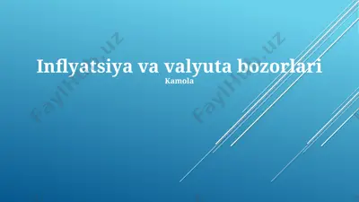 inflyatsiya va valyuta bozorlari — PPTX