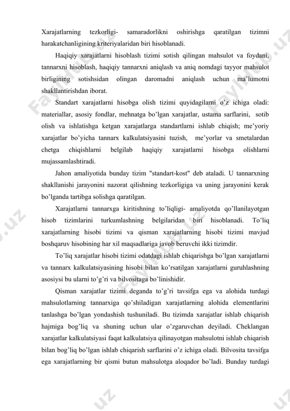 bo’lishi mumkin. qisqa muddatli yechim mahsulot assortimentini boshqarish natijasida birlik mahsulotning umumiy foyda jamg’armasiga, buyurtma hajmiga, talab va sotish hajmiga, tannarx va narxga, hamda isrofsiz ishlab chiqarish va sotish, ishlab chiqarish va sotib olish va hokazo savollarga tegishlidir. ular qo’yilgan kapitalning hajmiga ta’lluqli emas. qisqa muddatli investitsiya natijasida ushbu mablag’ qisqa davrda, ya’ni bir yilgacha pul mablag’lariga aylanadi. uzoq muddatli investitsiyani amalga oshirish va undan daromad olish orasida uzoq davrga mo’ljallangan kapital qo’yilmalar haqidagi qarorlar investitsiyaga, asosiy fondlarga, ilmiy tekshirishga va tajribaviy konstruktorlik ishlab chiqarishga, reklama va omborxona inshootlariga tegishlidir. katta tavakkalchilik oqibatida investitsiyalash bo’yicha subyekt faoliyatining tahlili yechimlariga, vaqt omilini e’tiborga oluvchi alternativ tanlash yechimiga tayanishi kerak. boshqaruv yechimi variantlari qo’yilgan va rejalashtirilgan daromadning hajmiga vaqt ta’sirini hisobga oladi. variantlar natijasini taqqoslash banklardagi ssuda berishdagi o’xshashlik uslubida amalga oshiriladi. axborot ta’minot tahlili boshqaruv yechimini qabul qilish uchun differensiyalangan boshqaruv hisobining kirimi va chiqimi tizimini yaratadi. differensiyalangan sarflar deb qaysiki …