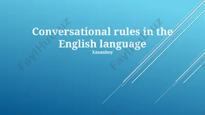 conversational rules in the english language — PPTX