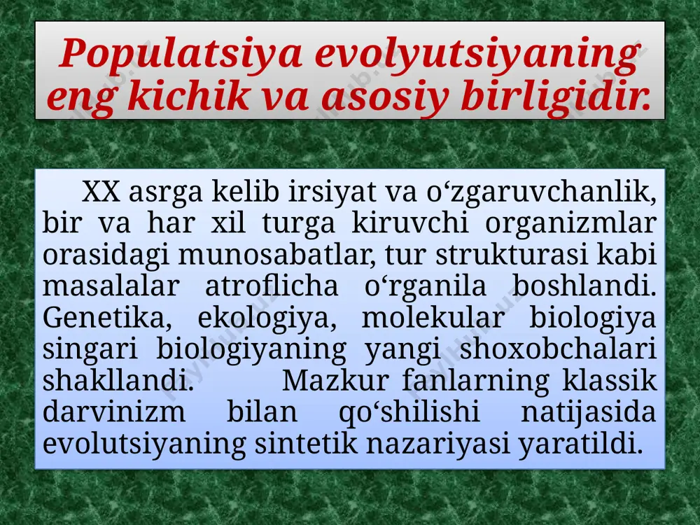 evolutsiyaning sintetik nazariyasi - Page 5