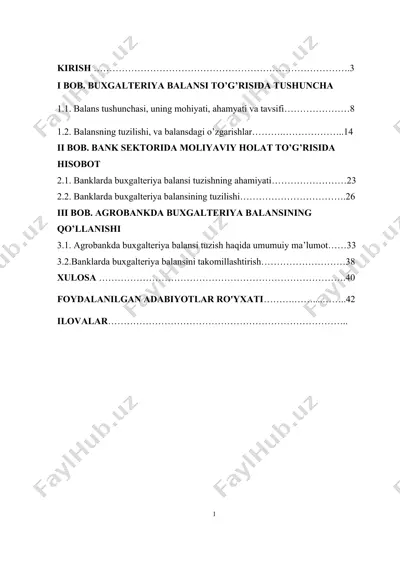 buxgalteriya balansi va uning tuzilishi — DOC