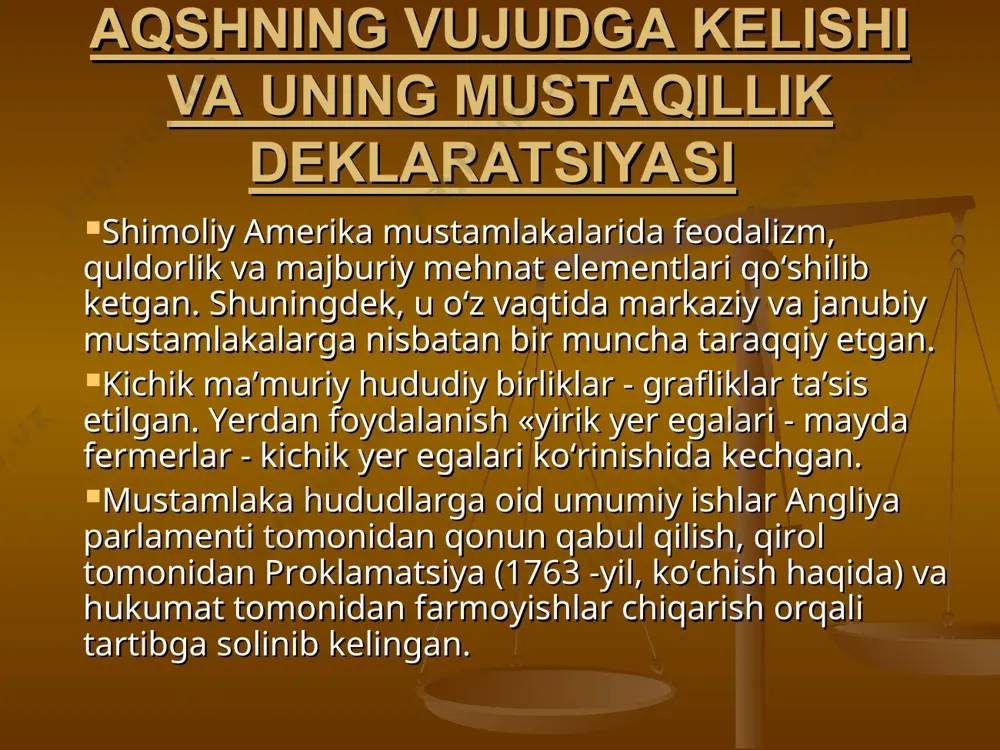 dispozitiv yoki avtonomiya usuli. avtoritar usulda — huquqiy munosabatlarda ishtirok etuvchi taraflardan biri davlat bo‘lib u subyektning va burchlarini paydo bo‘lishligini aniq belgilaydi. u hokimiyat huquqiga ega bo‘lib, «qattiq» tartib o‘rnatiladi. bu usul ma’muriy, jinoiy va konstitutsiyaviy huquq, soqalarida ijtimoiy munosabatlarni tartibga solishda keng qo‘llaniladi. hukmron doiralarning fikricha, markazlashgan davlatning tashkil etilishi shimoliy amerika davlatlarining xalqaro obro‘sini ko‘tarishi lozim edi. mana shunday sharoitda «konfederatsiya moddalari»ni qayta ko‘rib chiqish uchun filadelfiyada konvent chaqiriladi. u 1787-yil 25-maydan 17-sentabrgacha davom etadi va xalqdan yashirincha aqshning yangi konstitutsiyasi loyihasini ishlab chiqadi. u 4 oy davomida muhokama qilinadi va so‘nggi loyiha ishlab chiqiladi. muhokama qiluvchilar konstitutsion monarxiya, aristokratik monarxiya, burjuaziya va respublikani yoqlovchi rahnamolar ko‘rinishida fikr beradi. partiyalar o‘zlarining «kokus», ya’ni nomzodlarni ilgari surish vakolatiga ega organ, boshqacha aytganda partiyaviy fraksiyaning yig‘ilishini tuzadilar. kokuslar o‘rniga keyinchalik konvent (syezd)lar keladi. daslabki ikki prezident jorj vashington va jon adams federalist- lardan, tomas jefferson (1800), jems medison (1809-1817-y.), …