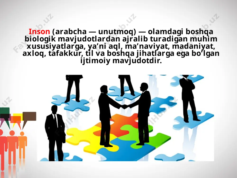 kchilik qilganlar. so‘nggi paleolit oxirida yuz bergan tub o‘zgarish ibtidoiy to‘da o‘rniga ibtidoiy jamoa-urug‘chilik tuzumining vujudga kelishiga sabab bo‘ldi. qon-qarindoshlik ona urug‘i doirasida rasmiylashdi, u tarixda matriarxat deb nom oldi. bir urug‘dan tarqalgan odamlar jamoasi katta bir g‘orda yoki bir necha kulbadan iborat joyda birgalikda yashab, mehnat qilishib, kichik bir mulkka egalik qilishgan. e’tibor bering. bu odamlarni nima birlashtirgan? bunday birgalikda yashashni fuqarolik jamiyati, deb atash mumkinmi? fikringizni asoslang. 2. nima uchun fuqarolik jamiyati insoniyat taraqqiyotining mahsuli hisoblanadi? image2.jpg image3.jpeg image4.jpg image5.jpeg image6.jpg image7.jpeg image8.jpeg image9.jpeg image10.jpeg image11.jpeg image12.jpeg image13.jpeg image14.jpeg image1.jpg characters of people and their social network illustration /docprops/thumbnail.jpeg