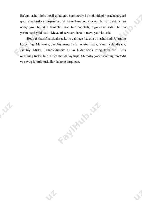 a esa 8 turkumga mansub 24 turi o’sadi. navro’zguldoshlar oilasi ichida 23 turkumni birlashtiradigan navro’zguldoshchalar (primuloideae) va bitta turkumdan iborat koridadoshchalar (coridoideae) kichik oilalari bor. markaziy osiyo hududida birinchi kichik oilaning vakillari ko’proq tarqalgan. navro’zgul - primula turkumining 300, o’zbekistonda esa 10 turi bor. navro’zgul deb atalishi ularning erta bahorda navro’z bayrami arafasida gullay boshlaganligi uchun bo’lsa kerak. ular asosan samarqand, surxondaryo, qashqadaryo, toshkent viloyatlari tog’li hududlarining tog’, yaylov mintaqalarida, doimiy qor turadigan joylarga yaqin maydonlarda o’sadi. sovuno’t - anagallis turkumi poyasi 5-25 sm keladigan bir yillik o’tlardan iborat. barglari bandsiz, qarama-qarshi, ba’zan 3 tadan o’rnashgan. gullari barg qo’ltig’ida ikkitadan joylashgan. o’zbekistonda 2 turi bo’lib, ular gullarining rangiga ko’ra farq qiladi. oddiy sovuno’t (a. arvensis) suv bilan ishqalansa ko’piradi. ariq, yo’l bo’ylarida, sersoya bog’larda, partov yerlarda o’sadi. ko’kimtir sovuno’t (a. coerulea) suv bilan ishqalansa yaxshi ko’rinmaydi. soz tuproqli adir va tog’ yonbag’irlarida, to’qaylarda, ba’zan begona o’t sifatida o’sadi. bulardan tashqari …