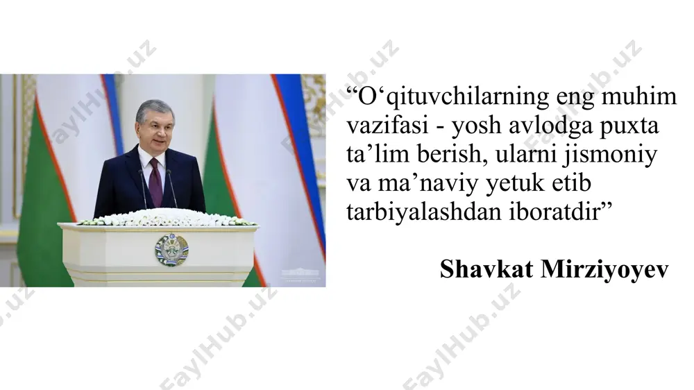 a ta’lim-tarbiya va ilm-fan sohalarini rivojlantirish chora-tadbirlari to‘g‘risida“gi pf-6108-sonli farmoni mavzuga oid me’yoriy-huquqiy hujjatlar: “maktabgacha va maktab ta’limi vazirligi hamda uning tizimidagi tashkilotlar faoliyatini samarali tashkil etish chora-tadbirlari to‘g‘risida” prezidentining 26.05.2023 yildagi pf-79-sonli farmoni. 5 mavzuga oid adabiyotlar tahlili: “inson resurslarini boshqarish” moduli bo‘yicha phd s.b.goyibnazarov – o‘quv uslubiy majmua “umumta’lim maktablarida inson resurslarini boshqarishning nazariy-metodologik asoslari” (pedagog kadrlar misolida) karimova go‘zal ibragimovna “inson resurslarini boshqarish” moduli bo‘yicha metodik ko‘rsatma” - m.baybayeva 5 maktabda inson resurslari samaradorligini baholash va reytingini yuritish orqali ta’lim sifatini oshirish mavzuning maqsadi: vazifalar: inson resurslari samaradorligini aniqlash – o‘qituvchilar va maktab xodimlarining mehnat unumdorligini baholash. baholash mezonlarini ishlab chiqish – reyting tizimi uchun aniq va adolatli mezonlar yaratish. maktab ma’muriyatiga yordam berish – qaror qabul qilishda foydalanish uchun tahliliy ma’lumotlar taqdim etish. o‘quv sifati va natijalarini yaxshilash – yaxshi natijaga erishgan maktab xodimlarini rag‘batlantirish orqali ta’lim sifatini oshirish. aqsh buyuk britaniya germaniya mavzu yuzasidan xorijiy …
