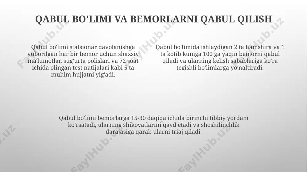 qabul bólimi va bemorlarni qabul qilish - Page 4