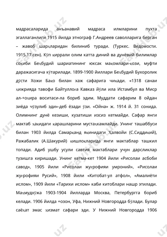 », деб ёзган эди шоир тавалло. 1911 йилда ёзилган «падаркуш» драмаси 1913 йилдагина босилиб чиқди. китоб жилдидаги «бородино жанги ва русиянинг французлар босқинидан халос бўлишининг юбилей санасига бағишланади»-деган ёзув ва унинг тифлис цензурасининг руҳсати билан чоп этилиши, иш осон кўчмаганидан далолат. «падаркуш»-ўзбек драмачилигининг биринчи намунасидир. мутахассислар уни ҳам жанр, ҳам мазмунига кўра янги ўзбек адабиётини бошлаб берганбир асар сифатида баҳолаганлар. муаллиф «миллий фожеа» деб атаган, 3 парда 4 манзарали бу драма ҳажман жуда ихчам, мазмунан ниҳоятда содда ва жўн. у жаҳолат ва нодонлик, ўқимаган боланинг бузуқ йўлга кириб, ўз отасини ўлдиргани ҳақида ҳикоя қилади. 1913 йилдан беҳбудий матбуот ишлари билан шуғулланади. апрелдан «самарқанд» газетасини чиқаради. газета туркий ва форсий тилларда, ҳафтада икки марта, дастлаб икки, сўнг тўрт саҳифада чоп этилган. 45 та сонидан кейин моддий танглик туфайли чиқиши тўхтаган. ўша йилнинг 20 августидан у «ойна» журналини чиқара бошлаган. бу безакли ҳафталик журнал асосан ўзбек тилида бўлиб, унда ихчам форсий шеърлар, …