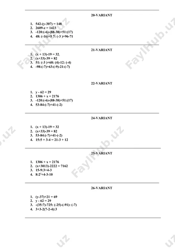 matematika misollar to'plami - Page 4