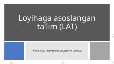 diagnostik test (kahoot o'yini) — PPTX