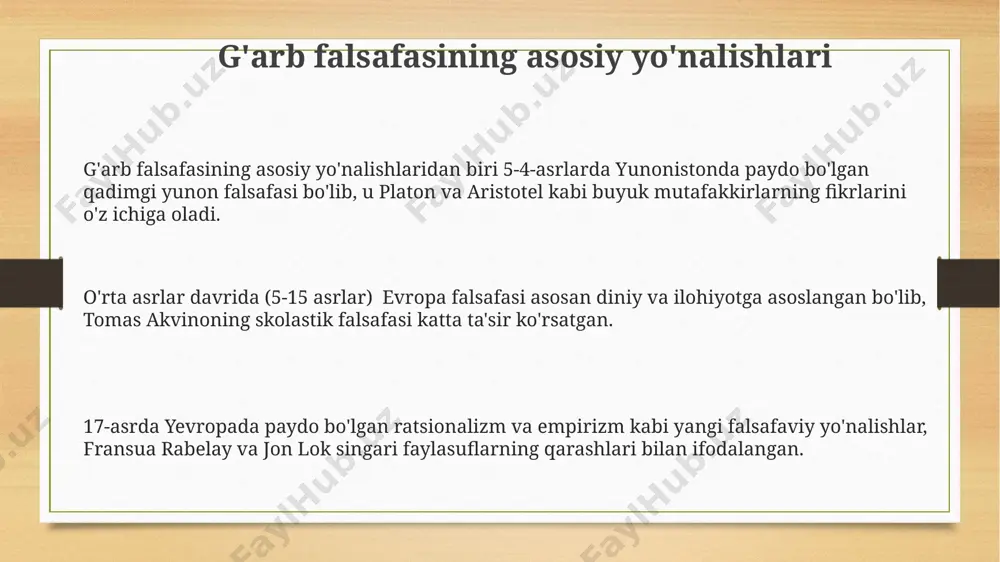 g'arb falsafasining ustuvor yo'nalishlari - Page 3