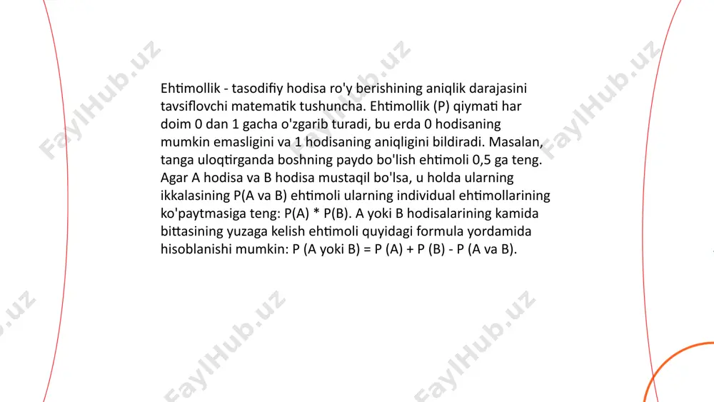 a kendall korrelyatsiya koeffitsienti kiradi. matematik statistika elementlari zarifboyeva shahrizoda e'tiboringiz uchun rahmat! image1.png image2.png image3.png image4.jfif image5.png image6.png image7.png /docprops/thumbnail.jpeg