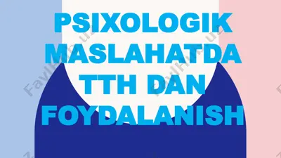 psixologik maslahatda ta kontseptsiyasi — PPT