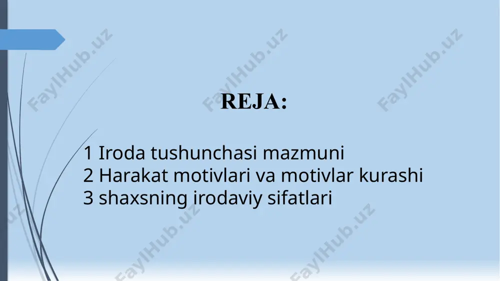 a ongli harakatlar bo’lgani uchun bosh miya po’stlog’ida yuzaga keladigan optimal qo’zg’alish manbalari bilan ham bog’liq bo’ladi. bu haqda akademik i.p.pavlov shunday deb yozgan edi: "mening tasavvurimcha, ong ayni shu chog’da xuddi shu sharoitning o’zida ma'lum darajada optimal (har holda o’rtacha bo’lsa kerak) qo’zg’alishga ega bo’lgan bosh miya katta yarim sharlarining ayrim joylaridagi nerv faoliyatidan iborat". bir necha maqsad yoki ularga olib boruvchi bir necha yo’l bo’lgan taqdirda ularning ma'qul yoki noma'qul ekanligi chamalab ko’riladi. biron maqsad va bu maqsadni amalga oshirish yo’llarini belgilab beruvchi yoki belgilab bermovchi har qanday narsa harakatning motivi deb ataladi. "motiv - deb yozadi i.p.ivanov - kishi nima uchun o’z oldiga boshqa bir maqsadni emas, balki aynan shu maqsadni qo’yishi kerak, nima sababdan u o’z maqsadiga erishmoq uchun boshqa bir yo’llar bilan emas, balki xuddi shu yo’l bilan harakat qilishi kerak degan savolga javobdir". shaxsning irodaviy sifatlari kishining irodaviy sifatlari ya'ni iroda kuchi, mustaqilligi jihatidan …