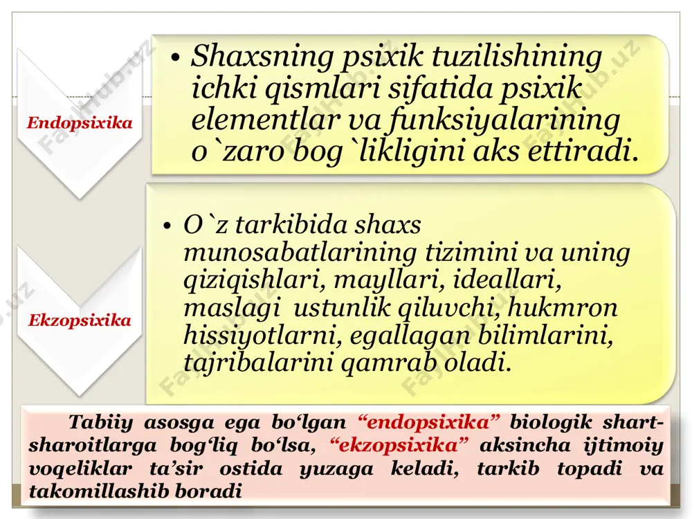 mni mukammalroq tushunishga, bilim saviyasining kengayishiga yordam beradi. shu o‘rinda qiziqishlarning tarkibiy qismlar sifatida quyidagilarni keltirib o‘tish joiz: shaxsning o‘zi uchun qimmatli va yoqimli bo‘lgan muayyan narsa va hodisalarga munosabati mazmuni qiziqish ma’lum yo‘nalganlikni anglatadi. moddiy, ijtimoiy, siyosiy, kasbiy, bilish estetik sportga qiziqish va boshqalarga ajratiladi. maqsad qiziqish beqaror va barqaror xarakterda bo‘ladi. bevosita faoliyat jarayonining o‘ziga bo‘lgan qiziqish bavosita bu faoliyat natijalariga qiziqish. barqarorligi qiziqishlar har xil muddatli va saqlanishligi bilan tavsiflanadi. qiziqishlarning barqarorligi esda olib qolishning davomiyligida ko‘rinadi. kengligi qiziqishlar bitta sohada to‘plangan bo‘lishi mumkin. shuningdek, ko‘p obyektlar o‘rtasida taqsimlangan bo‘lishi mumkin. qiziqishlar mazmuniga ko’ra: • shaxsiy va ijtimoiy; mqsadiga binoan: • bevosita va bilvosita; ko’lamiga ko’ra: • keng va tor; qiziqishlar darajasiga ko’ra: • barqaror va beqaror; psixologiyada qiziqish mana bunday tiplarga ajratilishi mumkin: motiv • ma’lum ehtiyojlarni qondirish bilan bog‘liq bo‘lgan qandaydir faoliyatga moyillikdir e’tiqod • shaxsning o‘z qarashlari, tamoyillari, dunyoqarashiga mos ravishda harakat qilishga undovchi …